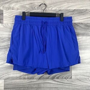 Spyder‎ Active Athletic Shorts Women's Large Blue Stretch Drawstring Waist Lined